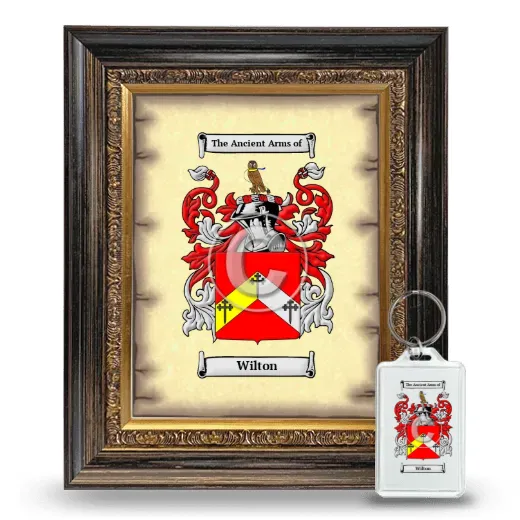 Wilton Framed Coat of Arms and Keychain - Heirloom