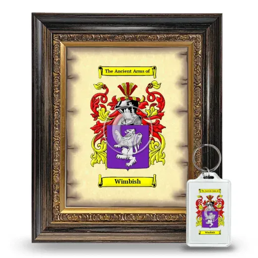 Wimbish Framed Coat of Arms and Keychain - Heirloom