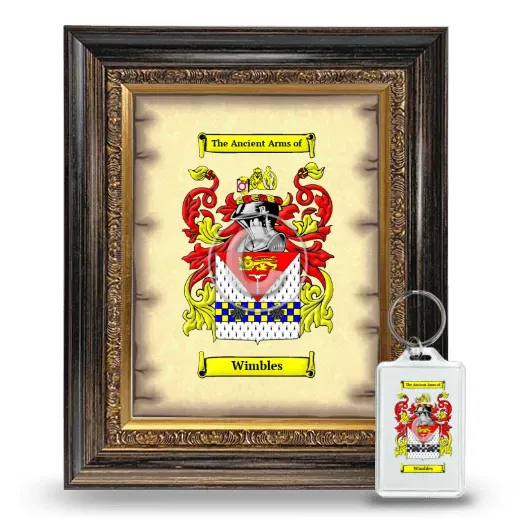 Wimbles Framed Coat of Arms and Keychain - Heirloom