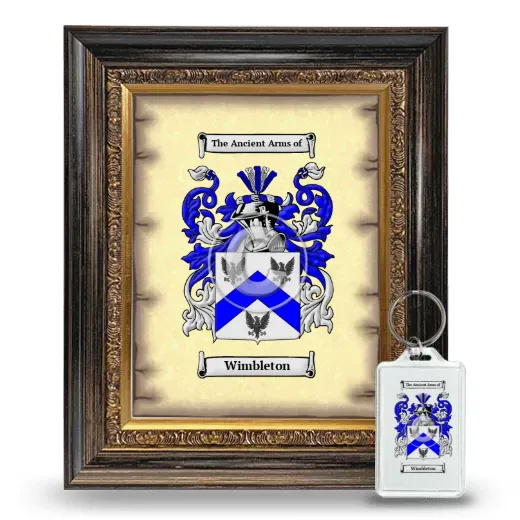 Wimbleton Framed Coat of Arms and Keychain - Heirloom