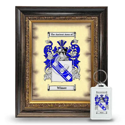 Wimer Framed Coat of Arms and Keychain - Heirloom