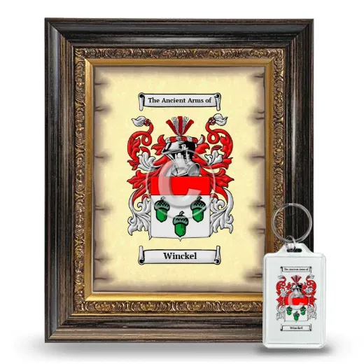 Winckel Framed Coat of Arms and Keychain - Heirloom