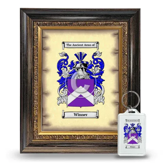 Winner Framed Coat of Arms and Keychain - Heirloom