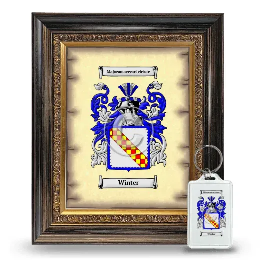 Winter Framed Coat of Arms and Keychain - Heirloom
