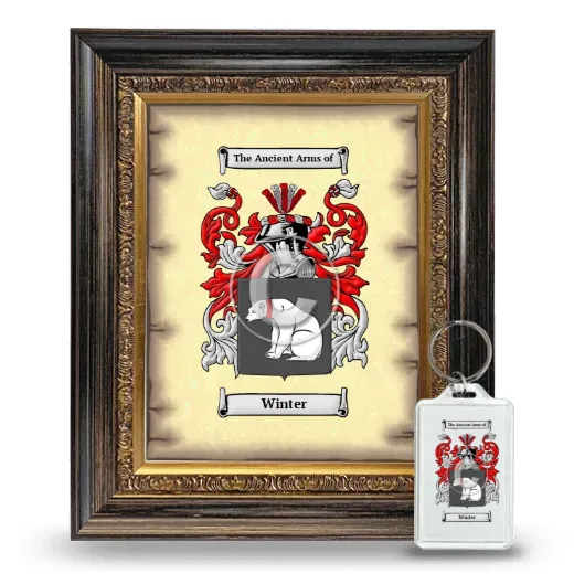 Winter Framed Coat of Arms and Keychain - Heirloom