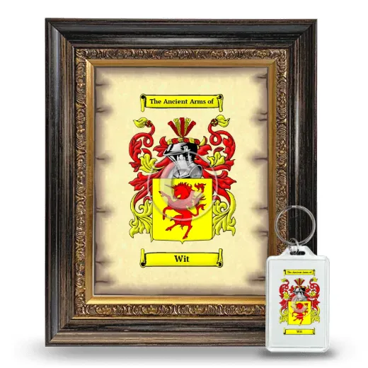 Wit Framed Coat of Arms and Keychain - Heirloom
