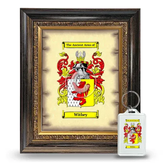 Withey Framed Coat of Arms and Keychain - Heirloom