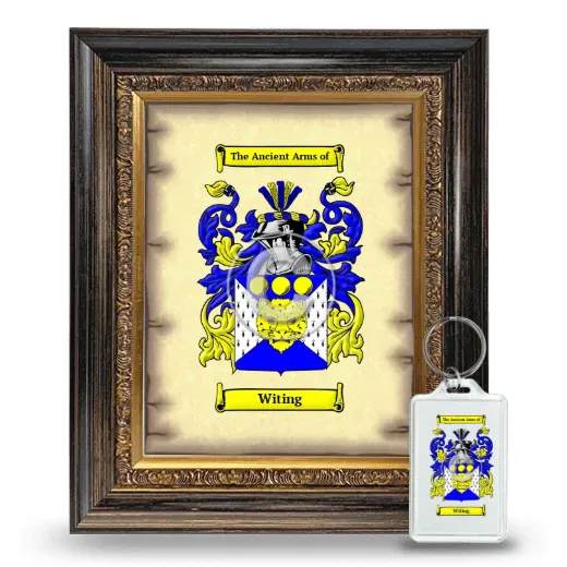 Witing Framed Coat of Arms and Keychain - Heirloom