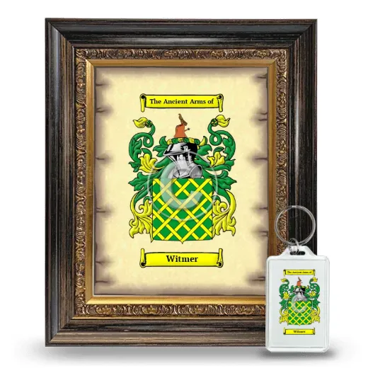Witmer Framed Coat of Arms and Keychain - Heirloom
