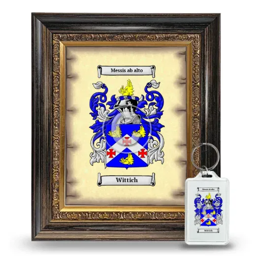 Wittich Framed Coat of Arms and Keychain - Heirloom