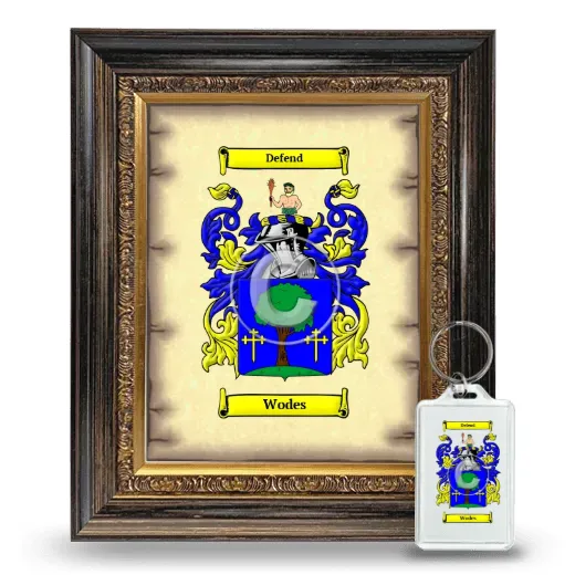 Wodes Framed Coat of Arms and Keychain - Heirloom