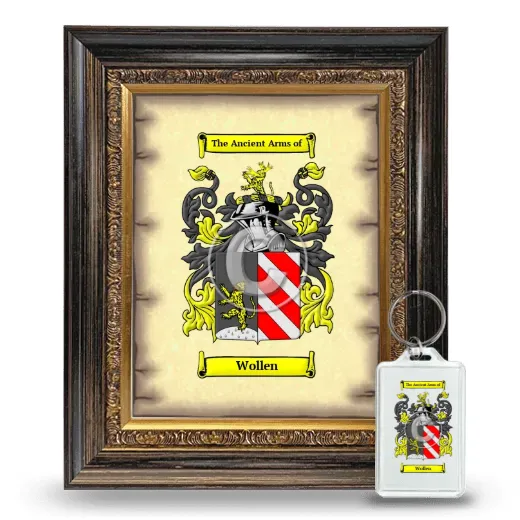 Wollen Framed Coat of Arms and Keychain - Heirloom