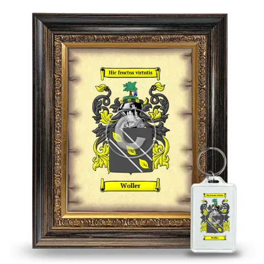 Woller Framed Coat of Arms and Keychain - Heirloom