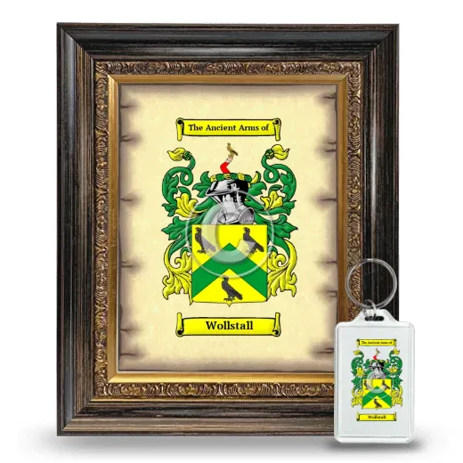 Wollstall Framed Coat of Arms and Keychain - Heirloom
