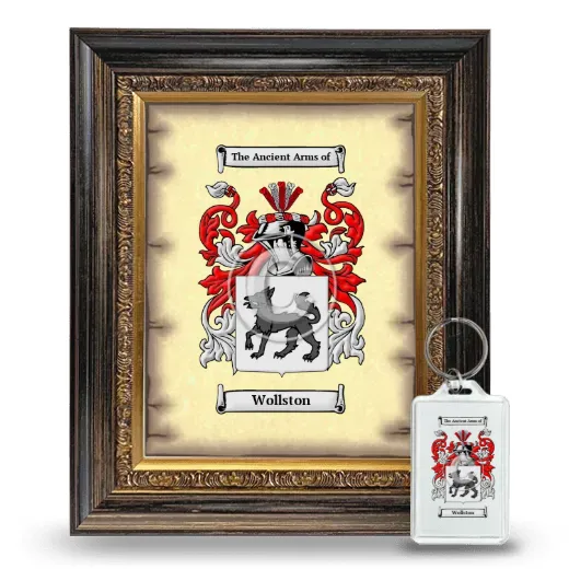 Wollston Framed Coat of Arms and Keychain - Heirloom