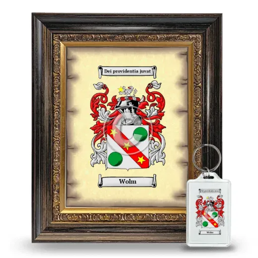 Wolm Framed Coat of Arms and Keychain - Heirloom