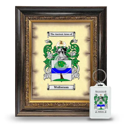 Wolterson Framed Coat of Arms and Keychain - Heirloom