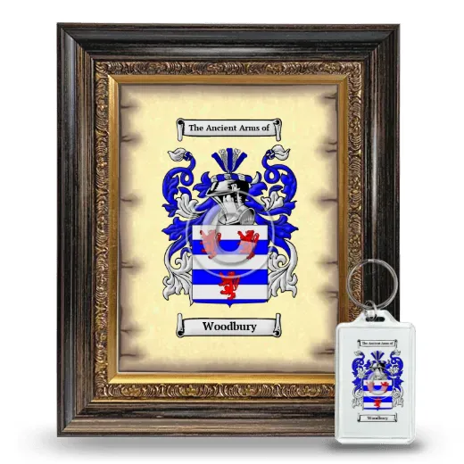 Woodbury Framed Coat of Arms and Keychain - Heirloom