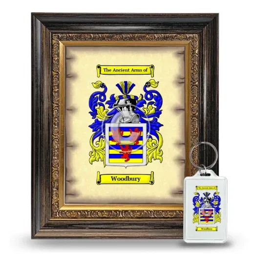 Woodbury Framed Coat of Arms and Keychain - Heirloom