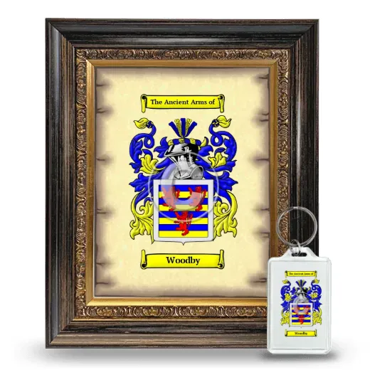 Woodby Framed Coat of Arms and Keychain - Heirloom