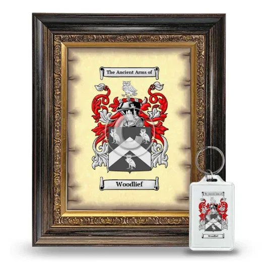 Woodlief Framed Coat of Arms and Keychain - Heirloom