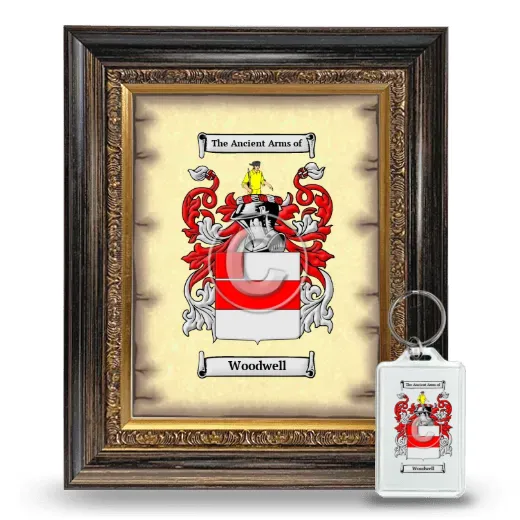 Woodwell Framed Coat of Arms and Keychain - Heirloom