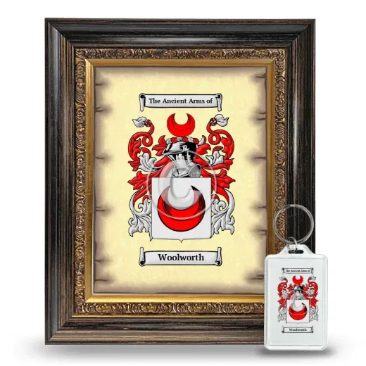 Woolworth Framed Coat of Arms and Keychain - Heirloom