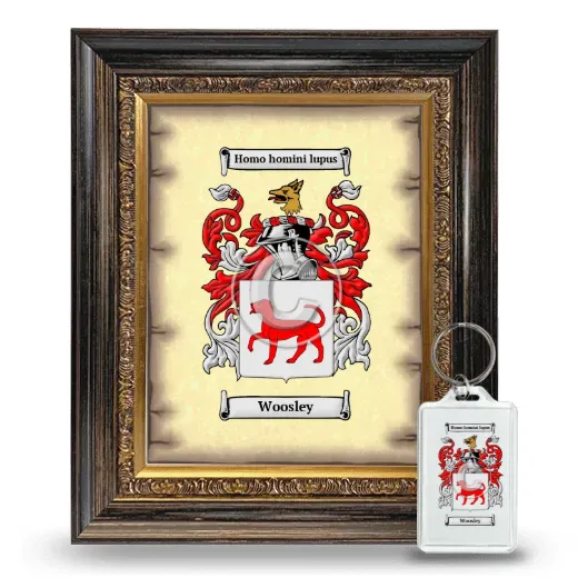 Woosley Framed Coat of Arms and Keychain - Heirloom