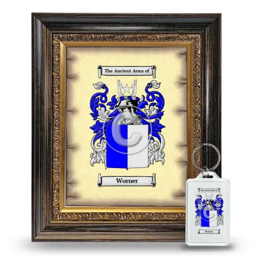 Worner Framed Coat of Arms and Keychain - Heirloom