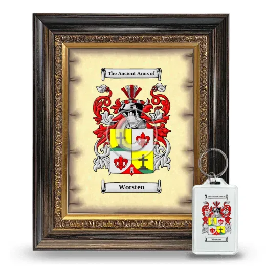 Worsten Framed Coat of Arms and Keychain - Heirloom