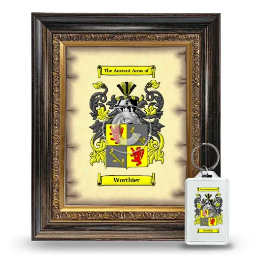 Worthier Framed Coat of Arms and Keychain - Heirloom