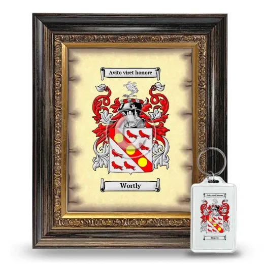 Wortly Framed Coat of Arms and Keychain - Heirloom