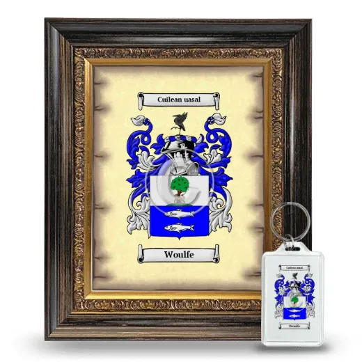 Woulfe Framed Coat of Arms and Keychain - Heirloom