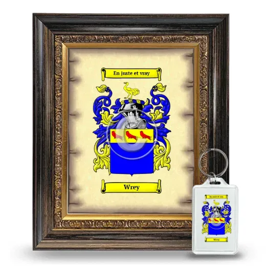 Wrey Framed Coat of Arms and Keychain - Heirloom