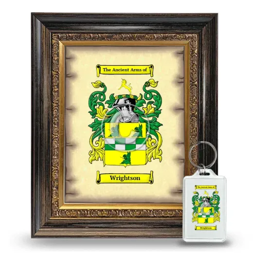 Wrightson Framed Coat of Arms and Keychain - Heirloom