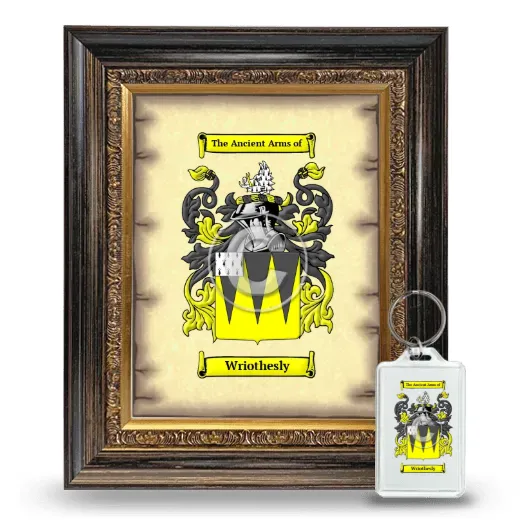 Wriothesly Framed Coat of Arms and Keychain - Heirloom