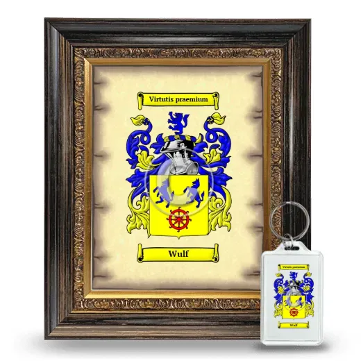 Wulf Framed Coat of Arms and Keychain - Heirloom