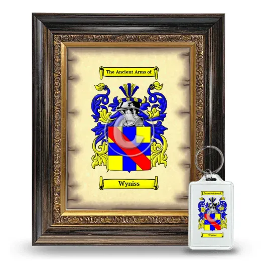 Wyniss Framed Coat of Arms and Keychain - Heirloom
