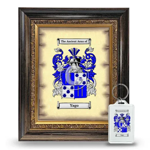Yago Framed Coat of Arms and Keychain - Heirloom