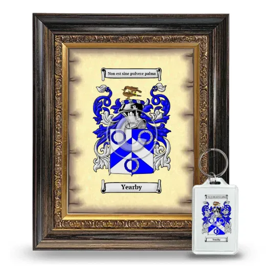 Yearby Framed Coat of Arms and Keychain - Heirloom