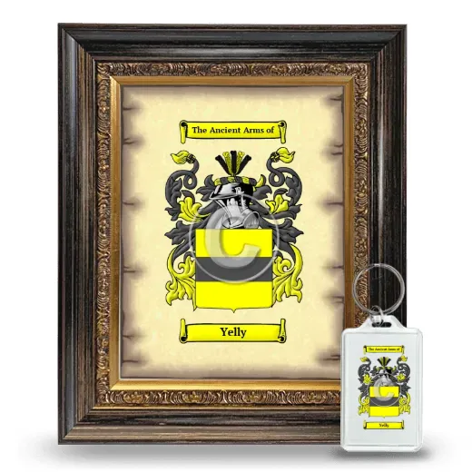 Yelly Framed Coat of Arms and Keychain - Heirloom