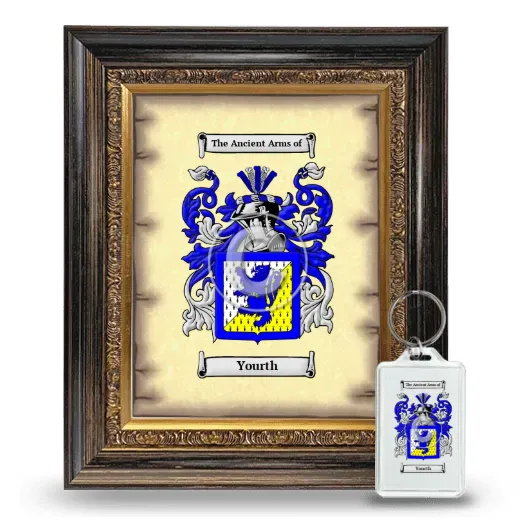 Yourth Framed Coat of Arms and Keychain - Heirloom