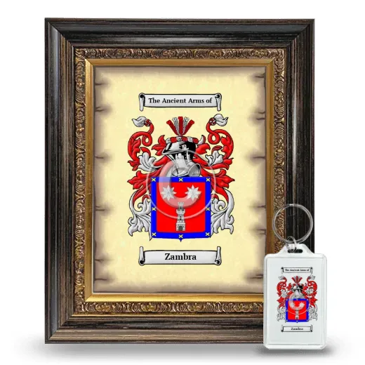 Zambra Framed Coat of Arms and Keychain - Heirloom