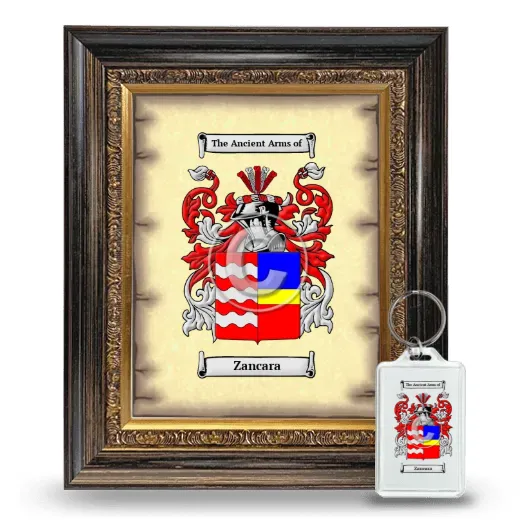 Zancara Framed Coat of Arms and Keychain - Heirloom