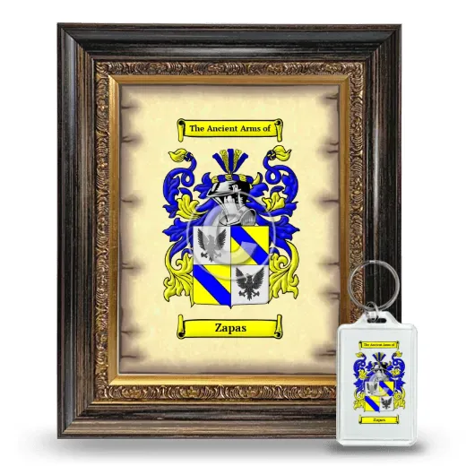 Zapas Framed Coat of Arms and Keychain - Heirloom