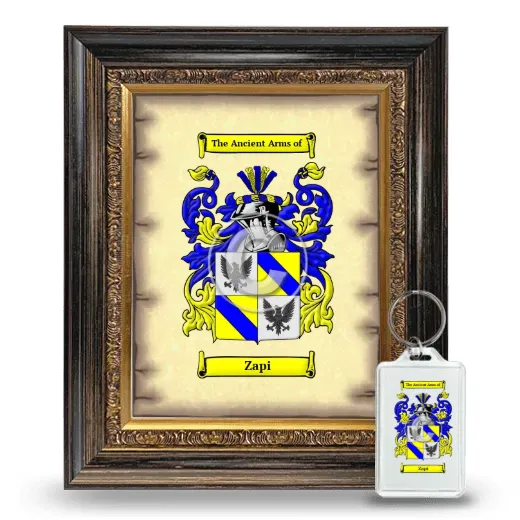 Zapi Framed Coat of Arms and Keychain - Heirloom