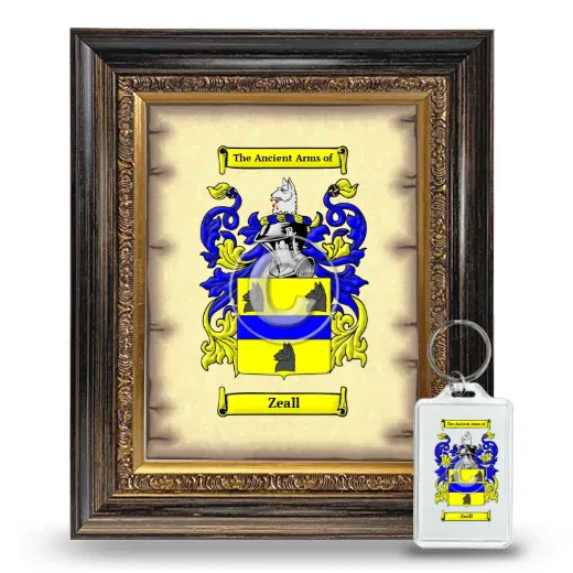 Zeall Framed Coat of Arms and Keychain - Heirloom