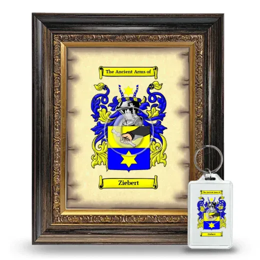 Ziebert Framed Coat of Arms and Keychain - Heirloom