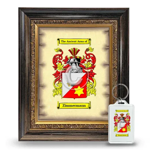 Zimmermann Framed Coat of Arms and Keychain - Heirloom