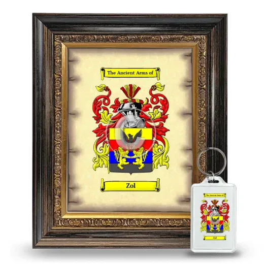 Zol Framed Coat of Arms and Keychain - Heirloom